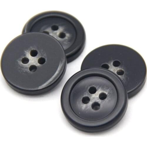 28mm Black Large Resin Imitation Horn Pattern Coat Buttons For Clothes Men Suit Jacket Decorative Sewing Accessories Wholesale