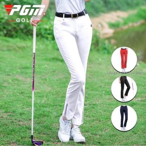 2021 New Women Golf Trousers Casual Sportswear Ladies Slim Fit Long Pants Female Breathable Elastic Golf Pants Zipper Split