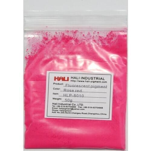 Fluorescent powder,fluorescent pigment,nail polish pigment,item:HLP-8010,color:rose red,1lot=50g,widely used,free