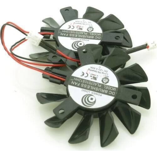 GA71S2H PLA07010S12HH 12V 0.50A 65mm For ZOTAC GTX1050 GTX 1050 Ti 4GB OC Graphics Card Cooling Fan 2Pin