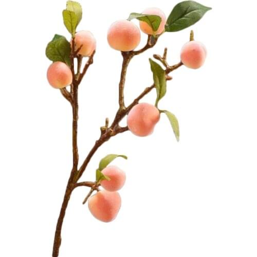 Artificial Peaches Decorations Simulation Flower Pomegranate 4 Head Chinese-style High-grade Fruit Counterfeit Plants Ornaments