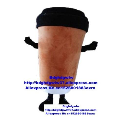Coffee Cup Mug Tumblerful Glass Mascot Costume Adult Cartoon Character Outfit Suit Mise En Scene Beauty Parlor zx189 Free Ship