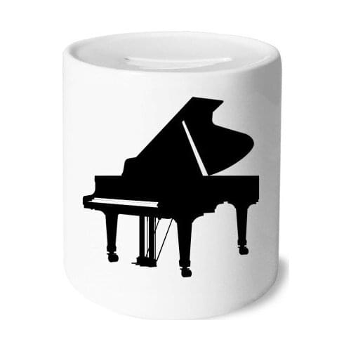 Piano Classical Music Instrument Pattern Money Box Saving Banks Ceramic Coin Case Kids Adults