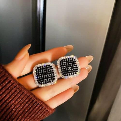 Summer new personality creative geometric square earrings luxury fashion prom party earrings for women holiday gift jewelry