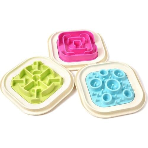 Anti choke Pet Bowl Dog cat Slow Feeding Food Bowls Puppy Slow Down Eating Feeder Dish Prevent Obesity for dogs cats