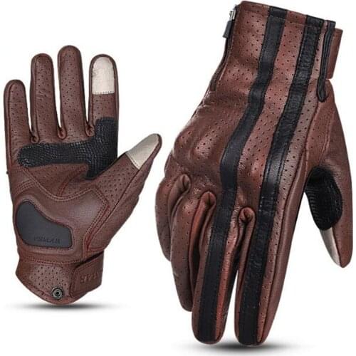 For Ktm Retro Motorcycle Gloves Leather Motorcycle Riding Gloves Waterproof & Warm Heated Gloves Pitbike Gloves Mens Fox Racing