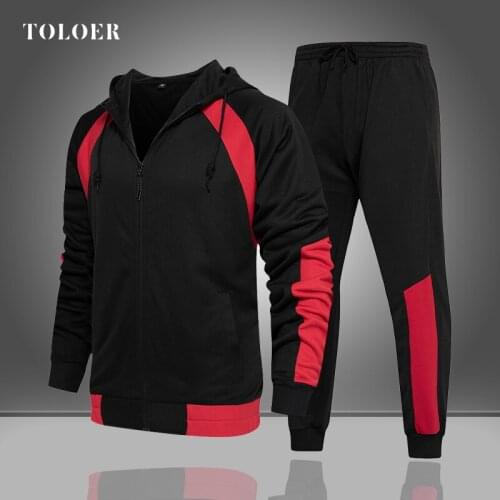 2021 Men Sportswear New Autumn Winter Tracksuit 2 Piece Sets Sports Suit Jacket+Pant Sweatsuit Male Fashion Clothing EU Size
