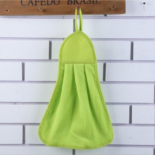 1Pcs Soft Coral Hand Towel Solid Handkerchief For Household Wall Mounted Kitchen Supplies Hanging Hand Towels