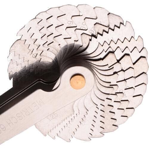 58 Blades Set 55 Degree Inch 60 Degree Metric Gauge Grip Whitworth Screw Thread Pitch Gauge Measuring Gauging Tools