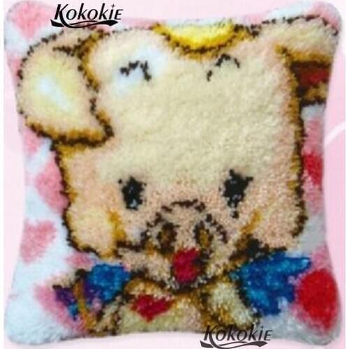 Crocheting Rug Kits Yarn cross stitch kits latch hook rug canvas DIY carpet cushion embroidery needlework sets