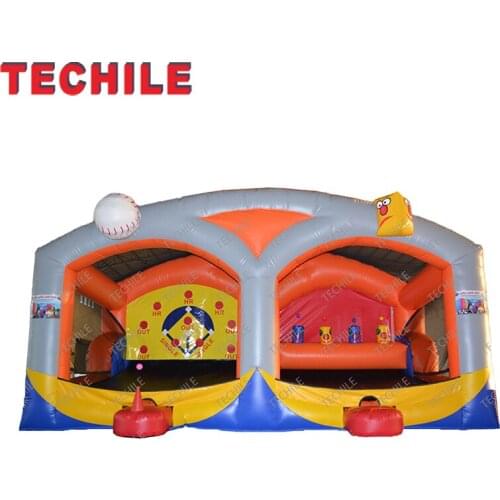 Inflatable baseball shooting midway game 4 in 1 combo