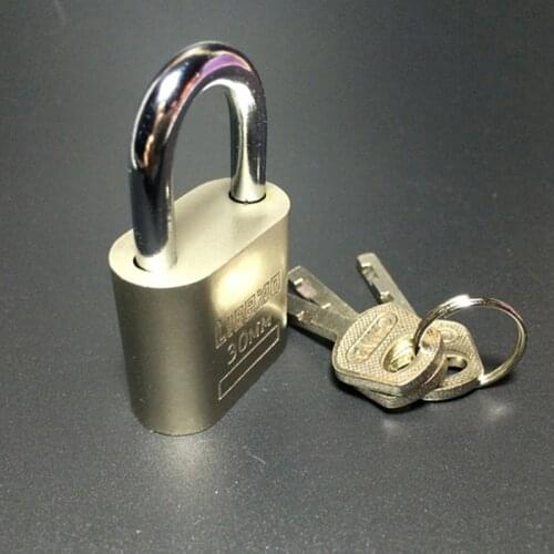 New Cabinet Luggage Security Metal Lock Padlock Gold Silver Tone With 3 Keys