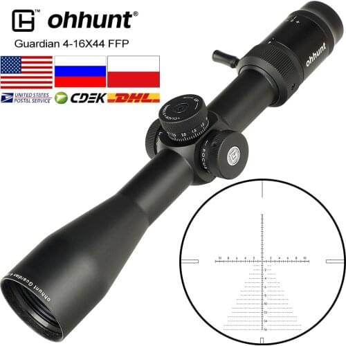 Ohhunt Guardian 4-16X44 FFP Hunting Riflescope Glass Etched Reticle Side Parallax Turret Lock Reset for Tactical Shooting Rifle