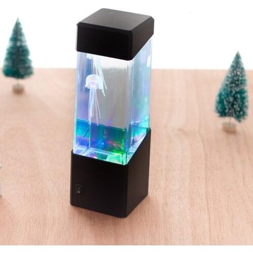 Bedside LED Decorative Lighting Table Motion Lamp Jellyfish Lamps Aquarium Atmosphere LED Relaxing Desk Night Light