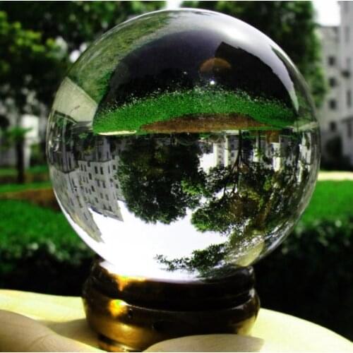 100mm Clear k9 Crystal Ball for Photography&Divination&Wedding&Home&Office Decoration with wooden stand