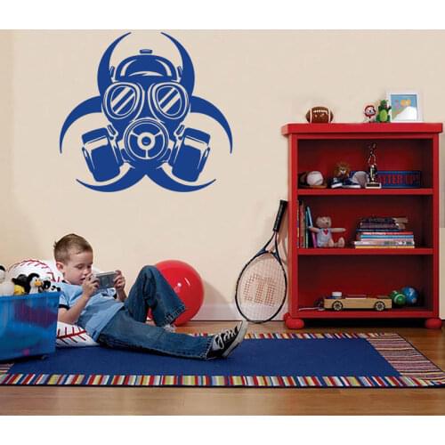 Radiation Mask War Vinyl Wall Sticker For Livingroom Decor Decal Bedroom Removable Murals Wall Decals Wallpoof CX2115