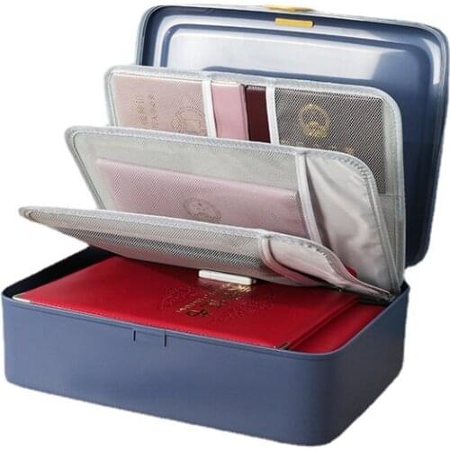 Zq ID Storage Bag Data Storage Box Home Property Book Instruction Card Holder