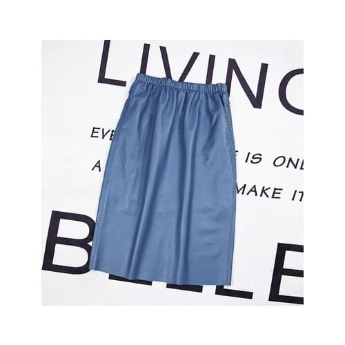 2020 Women Spring Genuine Real Sheep Leather Skirt E53