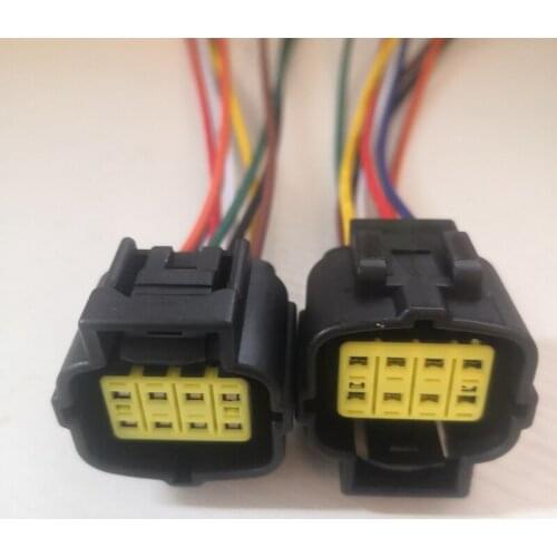 1/5/10/20/50/100pcs/lot 8 Pin/Way Waterproof Connectors Motorcycle Car Plug With Wire Harness AMP Econoseal J 174982-2