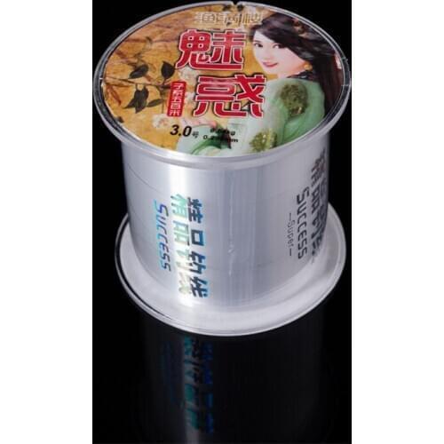 High quality 500 meters fishing line transparent nylon sub line sea pole main line high-grade durable ocean line 6pcs/lot