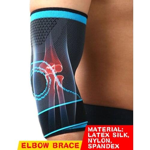 1PCS Sports Elbow Brace Compression Sleeve Arm Support with Strap for Tendonitis, Arthritis, Bursitis, Pain Relief, Recovery