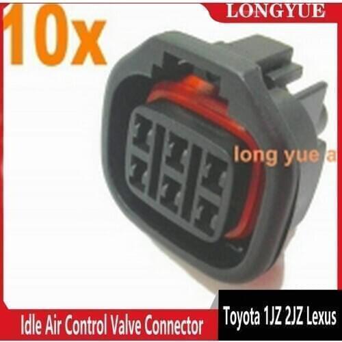 10pcs 1JZGTE Idle Air Control Valve Connector Supra IAC Engine Speed ISCV Plug Case For Toyota 1JZ 2JZ Lexus
