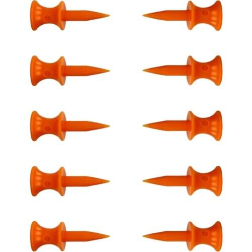 10pcs/Pack Plastic Golf Tees Golf Nail Limit Pin 31/ 37/ 43/ 57/ 70mm Golf Practice Training Accessories