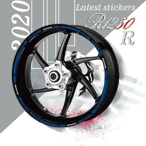 New 20 Pcs Motorcycle Wheel Sticker Waterproof reflectives Rim Sticker decorative decal FOR BMW R1250R r1250 r r 1250r