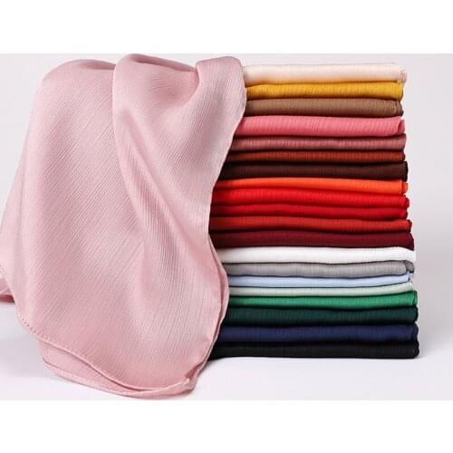 2021 New Long Shawls and Wraps Muslim Hijabs Scarves Ladies Foulard Femme Malay natural wrinkle towel breathable women scarf