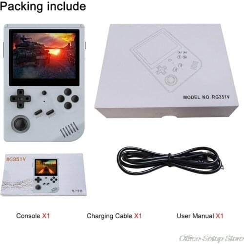 2021 New RG351V 128G 3.5 inch Screen Game Console Retro Mini Portable Pocket Open Source System Handheld Games Console A08 21