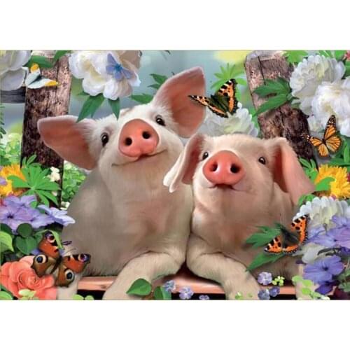 5d diy diamond painting cartoon, cartoon diamond embroidery, square, diamond painting cartoon pig