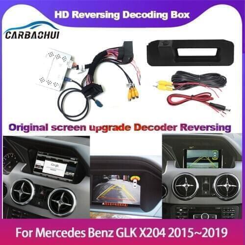 Car Front Rear Camera For Mercedes Benz GLK X204 2015 2016~2019 Adapter Original Screen upgrade backup Parking Camera Decoder