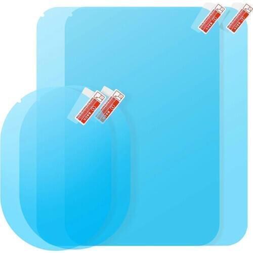 Car Rearview Mirror Rainproof Film Full Screen Glass Anti Fog Side Window Reflective Mirror Universal Auto Waterproof Film