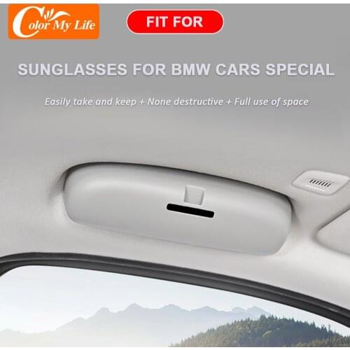 Color My Life Car Eyeglass Holder Glasses Storage Clip Auto Organize Sunglasses Holder for BMW X1 F48 2016 - 2021 Accessories