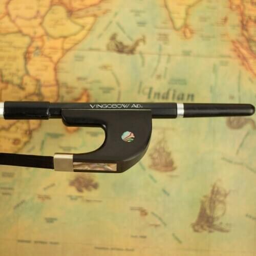 FREE SHIPPING 1/2 Size 100BGB Black Carbon Fiber German BASS BOW Good Quality Ebony Frog Nice Black Hair Bass Bass Accessories