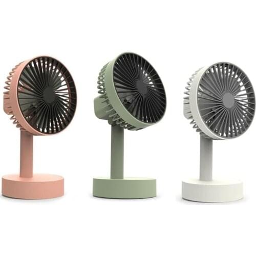 Wireless Desktop Fan Shaking Head Intelligent Mini Fan Chargeable Portable Low Noise for Office Home Dorm