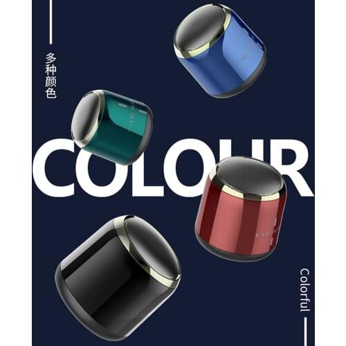 Bluetooth Speaker 5.0 New Private Model Mini ElectroplatingWireless Card Portable Small Steel Cannon Exquisite Gift Subwoofer