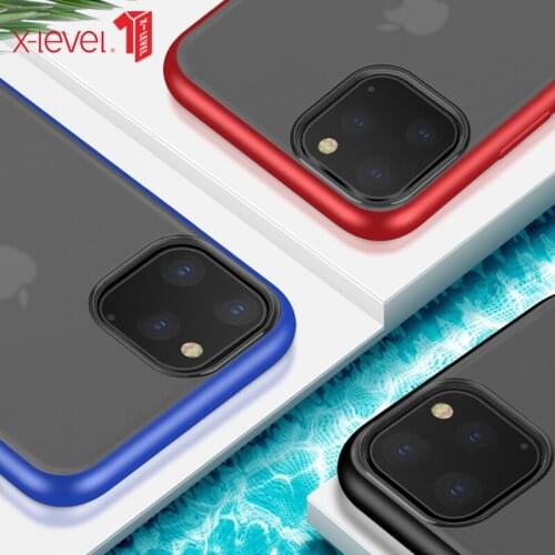 X-Level Bumper Case For iPhone 12 11 Pro X XR XS MAX Matte TPU + PC Back Cover Case For iPhone 7 8 Plus