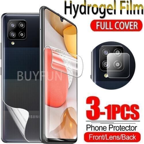 1-3PCS Hydrogel Film For Samsung Galaxy A42 5G Screen Protector Water Gel Protective Film Camera Glass Sumsung Glaxy A12 A 42 12