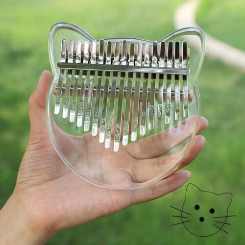 Kalimba 17 Key Acrylic Calimba Child Early Education Musical Instrument Mini Cute Finger Thumb Piano with Full Kit