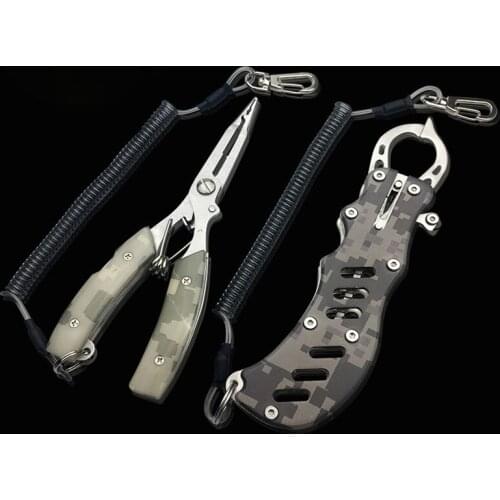 Camouflage Fish Control Set, Multi-function Fishing Pliers, Fish Catcher, Hook And Unhook Luya Pliers Equipment
