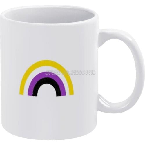 Coffee Mugs Custom Cup Personalized Mug Tea Cup Hot Drink Cup Creative Drinkware Gifts Flag Flag Pride Non Binary Pride Flag Pr