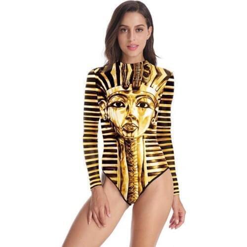Spandex Nightclub Jumpsuit Conservative Swimsuits Egyptian Pharaoh Stage Clothes Bar GoGo Dancer Rave Clothes DJ CostumeVDB743