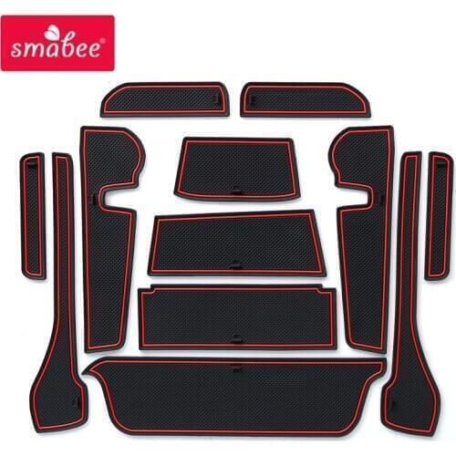 Smabee Gate slot pad Mat For TOYOTA PASSO MODA Japan Non-slip Mats Interior Door Pad/Cup Mat red/white/black Interior Door Pad