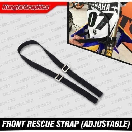 KUNGFU GRAPHICS Front Fork Pull Sling Leash for Motocross Enduro Recover Fallen Motorcycle Easily Lift Drag or Move As Tie-down