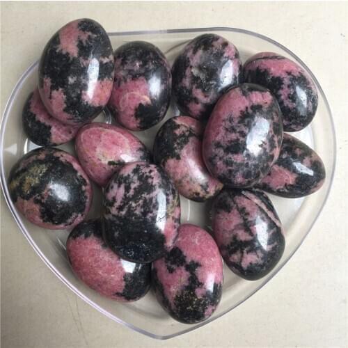 Hot!2pcs pretty cute natural plum blossom tourmaline tumbled palm stone and mineral polished gem play rock reiki healing crystal