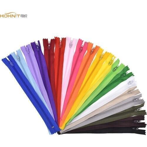 KOKNIT Random Color 5pcs/lot Zippers 20cm Length Multicolor Invisible Zippers for Inner Bags Clothes Cushion Pillow Tailor Tools