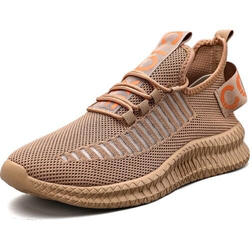 Men Running Shoes Lightweight Breathable Casual Sneakers Non-slip Outdoor Men Sneakers Mesh White Big Size Sneakers