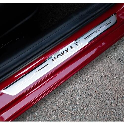 Car Stainless Steel Door Sill Scuff Plate for OPEL VAUXHALL MOKKA X 2018-2021 4pcs