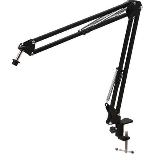 FFYY-Pro Desktop Microphone Holder Suspension Scissor Arm Microphone Stand Table Mounting Clamp for Samson Blue Yeti Snowball